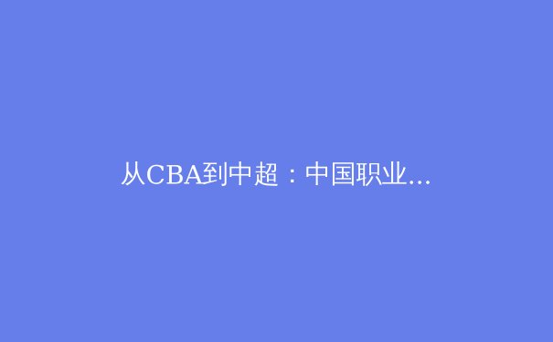 从CBA到中超：中国职业体育的转型阵痛与未来路径探析 - 3